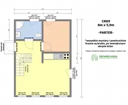 Dom rekreacyjny całoroczny CRK9 - nowoczesna stodoła - 47 m2 - zdjęcie 2