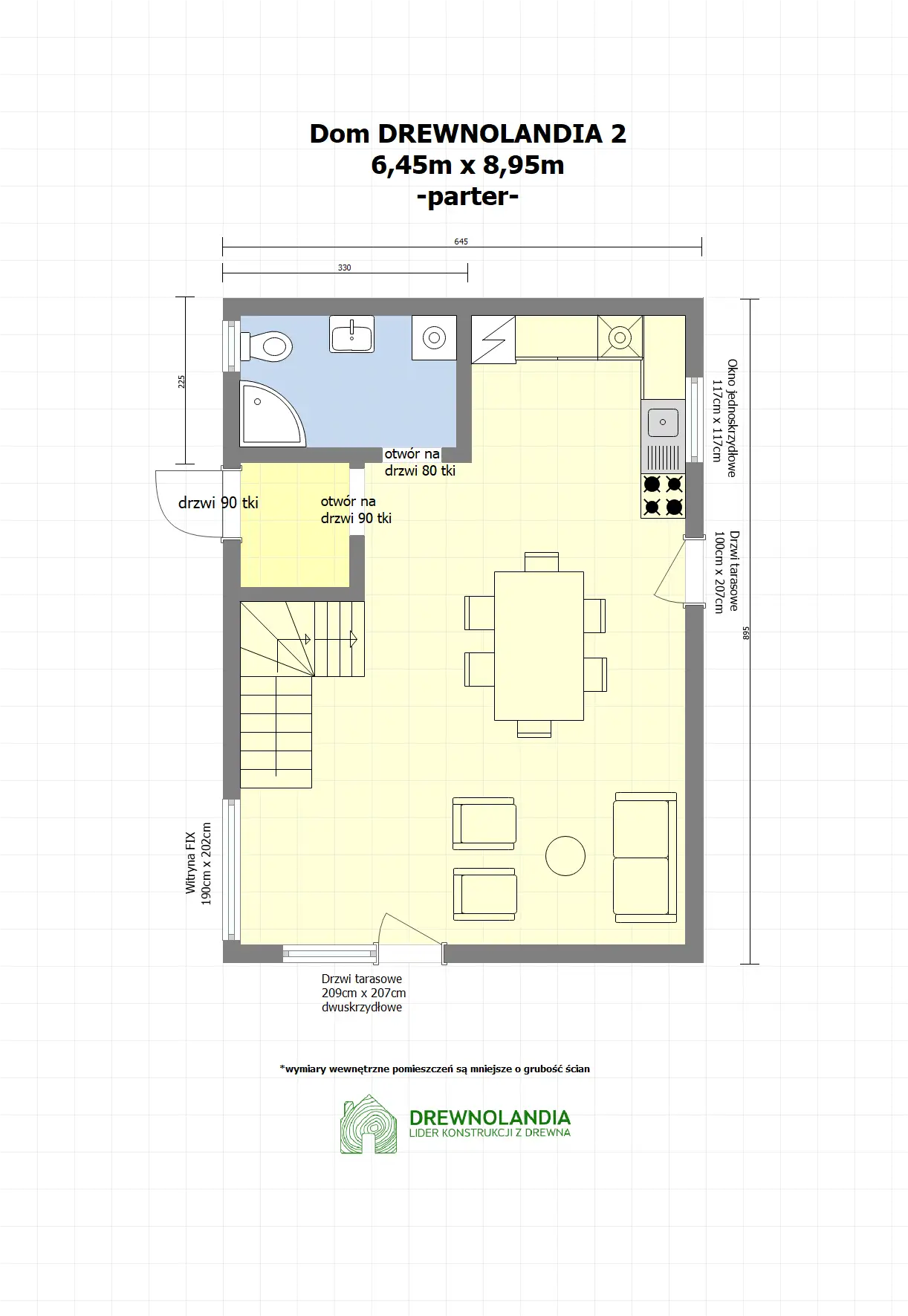 Dom mieszkalny całoroczny DREWNOLANDIA V2  - WT 2021 