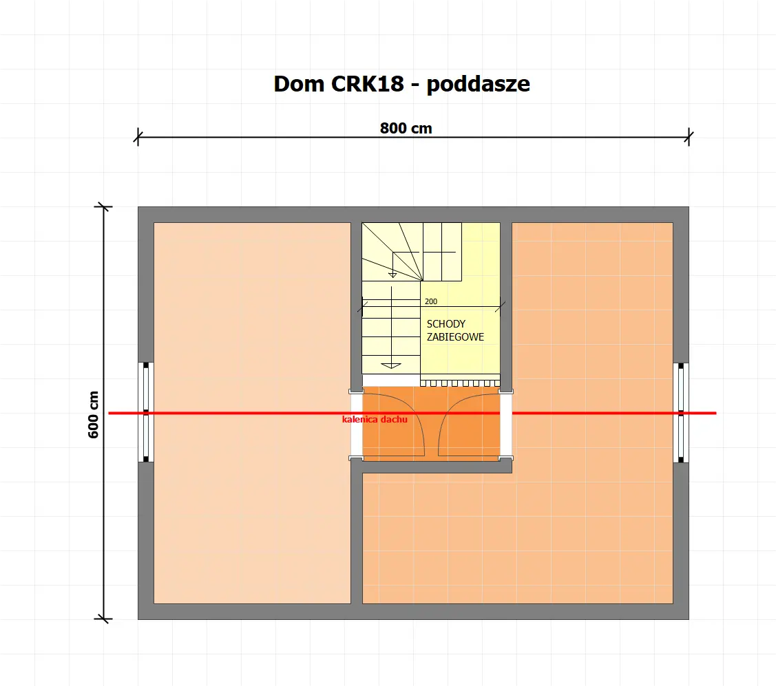 Rzut Drewniany domek rekreacyjny całoroczny CRK18 PLUS - jednorodzinny - 48 m²
