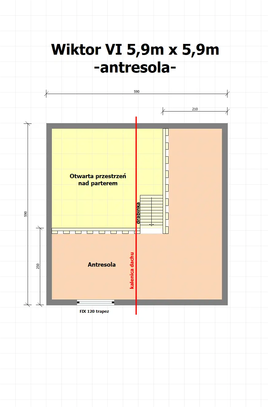  Wiktor VI z oknami PCV - 5,9x5,9m