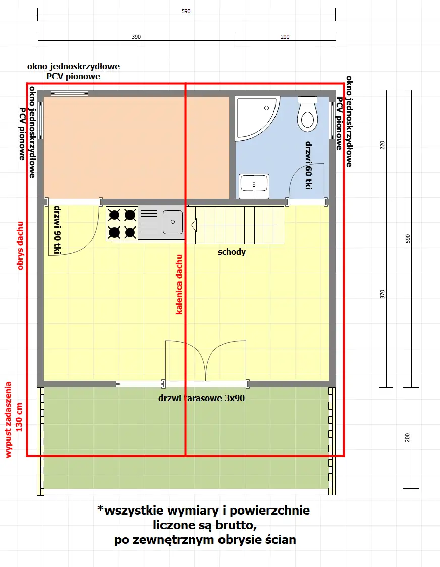 Domek rekreacyjny całoroczny CRA6 - 35 m²
