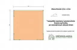 Altana Branda - 4,5m x 4,5m - zdjęcie 2