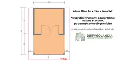 Nowoczesny Domek-Altana ogrodowa Milan – 3×2,5m + taras 3x2m - zdjęcie 2