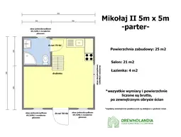 Domek Ogrodowy z drewna Mikołaj II - 5x5m - zdjęcie 2