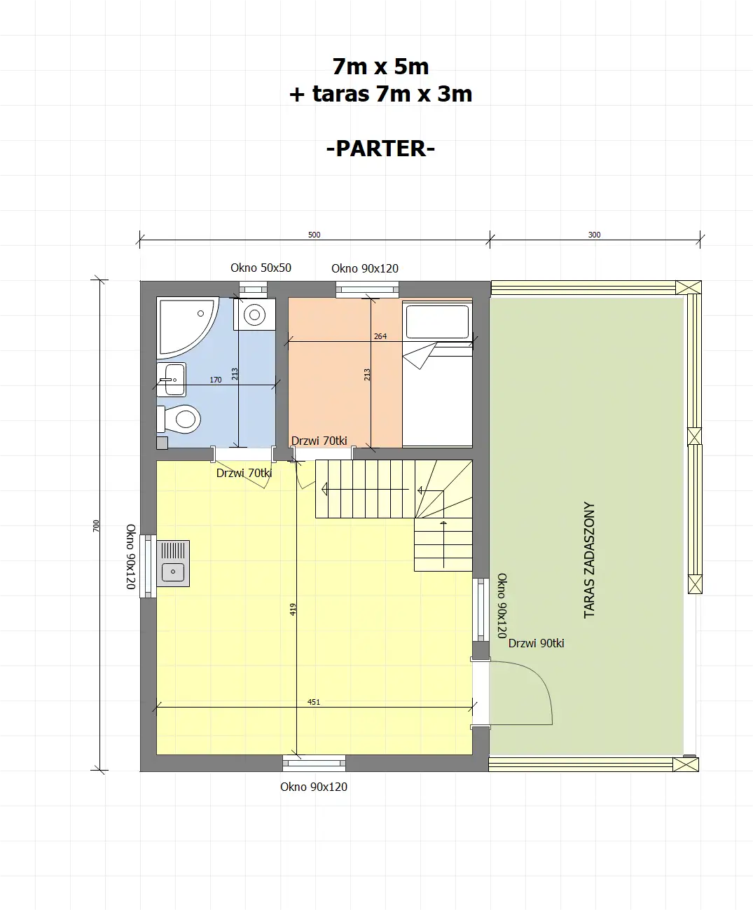 Domek rekreacyjny całoroczny CRP11 - 35m²