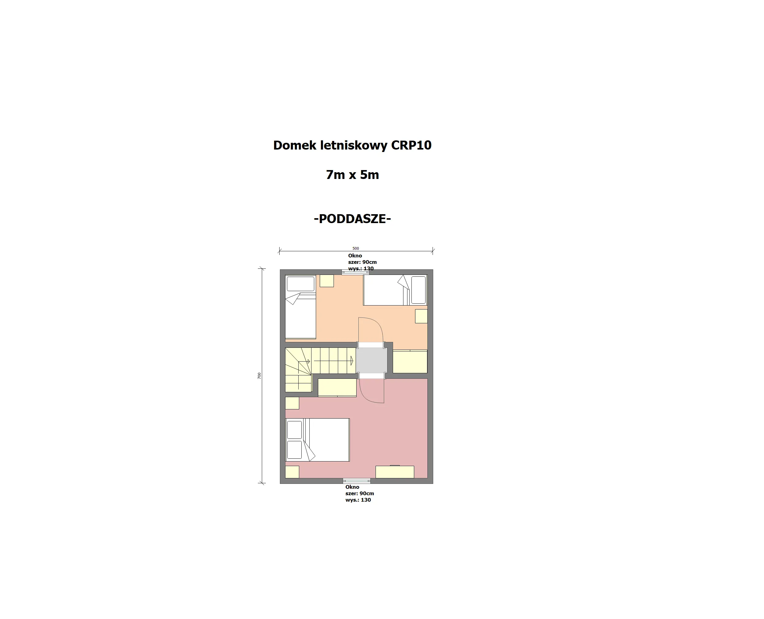 Rzut Domek rekreacyjny całoroczny CRP10 - 35m²