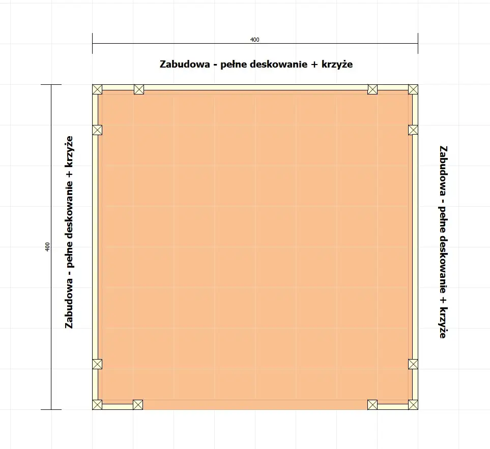 Altana Diana, pokryta blachą - 4x3,5m 
