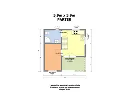 Domek całoroczny WT2021 CRA51 - wersja - V2 - 35 m² - zdjęcie 3