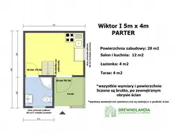 Domek na dzialke Wiktor I - 5x4m  - zdjęcie 2