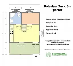 Domek z antresola Bolesław - 7x5m  - zdjęcie 2