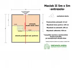Domek z drewna Maciek II 5x5 + tars 5x3m   - zdjęcie 3