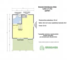 Drewniany domek Ogrodowy Olek 7,7x4,5m  - zdjęcie 2