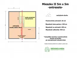 Domek Mieszko II 5m x 5m  + taras boczny 1,5x5m - zdjęcie 3