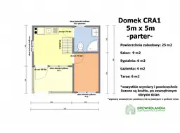 Domek rekreacyjny całoroczny CRA1 - 25 m² - zdjęcie 2