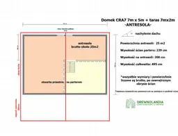 Drewniany domek rekreacyjny całoroczny CRA7 - 35 m² - zdjęcie 3