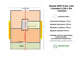 Domek rekreacyjny całoroczny CRP7 - 33 m² - zdjęcie 3