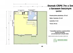 Domek rekreacyjny całoroczny CRP6 - 35m² - zdjęcie 2