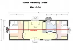 Domek parterowy Ariel z oknami PCV 10m x 3,5m - zdjęcie 2