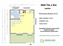 Domek z poddaszem Olaf - 7x5m  - zdjęcie 2