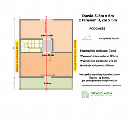 Domek Dawid 6m x 5,5m + taras 5m x 3,2m - zdjęcie 3