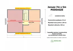 Domek drewniany Janusz - 7m x 5m -35m - zdjęcie 3