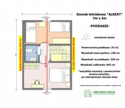 Domek drewniany na działkę Albert I 7mx5m  - zdjęcie 3