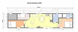 Drewniany domek rekreacyjny całoroczny CRK3 - 70 m² - zdjęcie 2