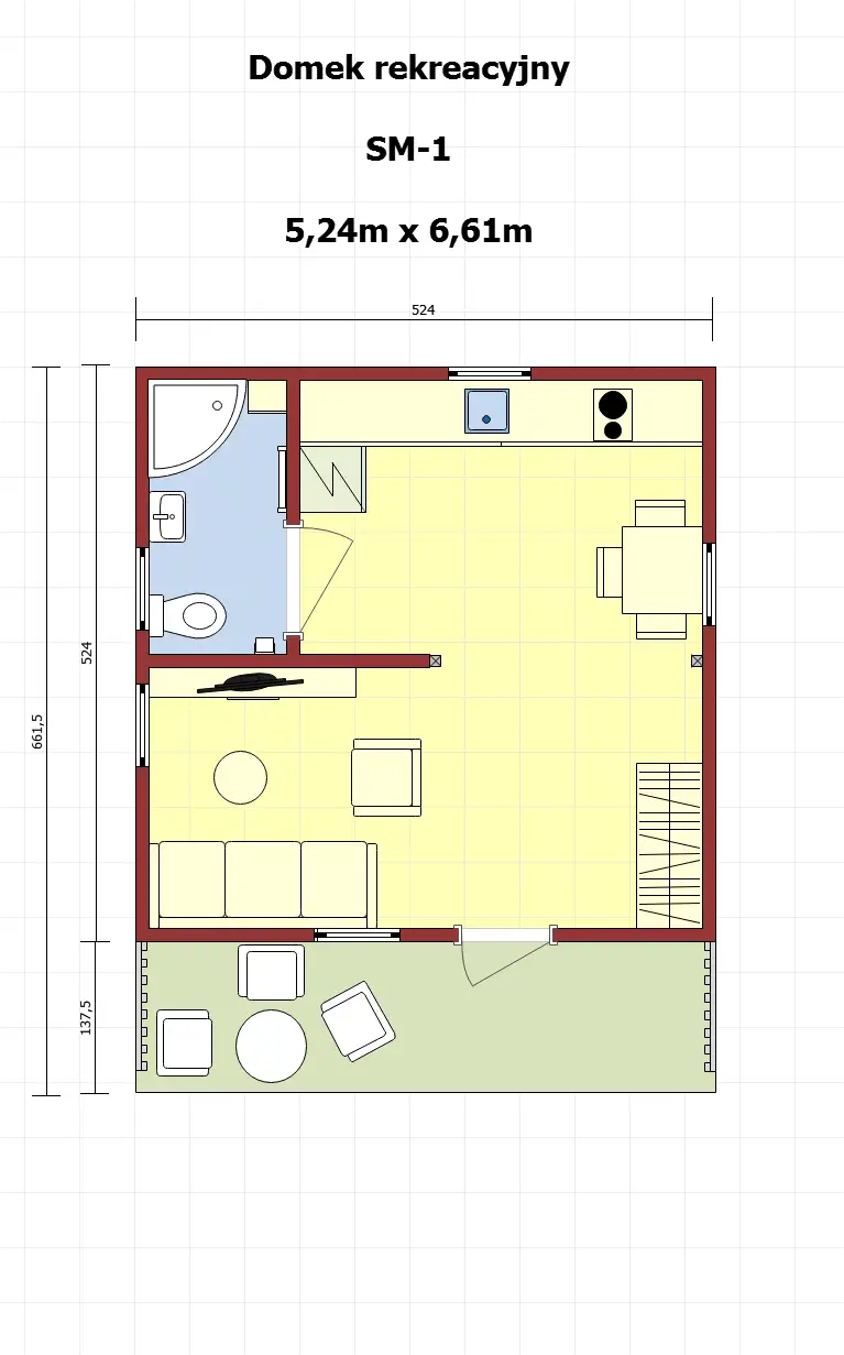 Domek  do samodzielnego montażu SM-1
