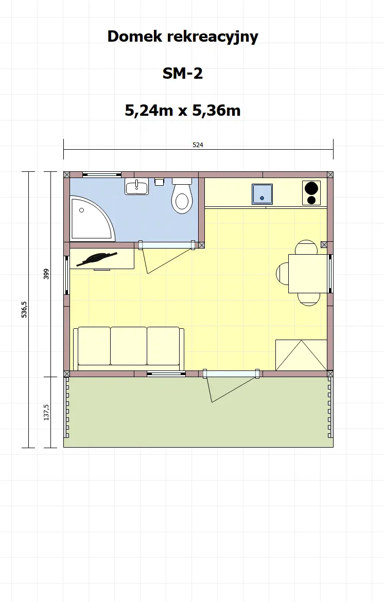 Rzut Domek do samodzielnego montażu SM-2