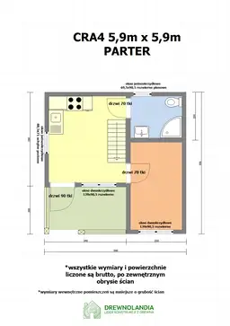 Domek mieszkalny całoroczny CRA4 PLUS - WT 2021 - 36 m² - zdjęcie 2
