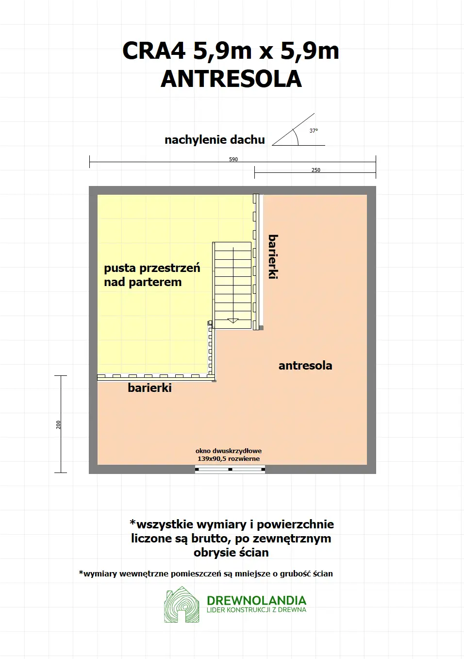 Domek mieszkalny całoroczny CRA4 PLUS - WT 2021 - 36 m²