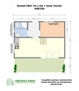 Domek mieszkalny całoroczny CRA7  PLUS - WT2021- 35 m² - zdjęcie 2