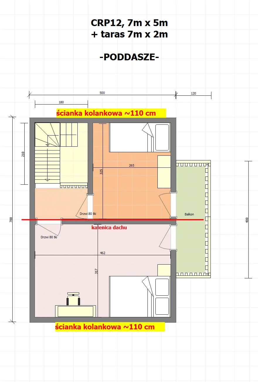 Domek rekreacyjny całoroczny CRP12 - 35m2