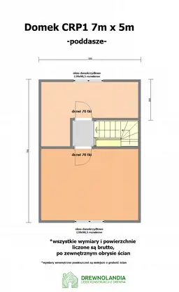 Domek mieszkalny całoroczny CRP1 PLUS - WT2021 - 7x5  (35 m²) - zdjęcie 3