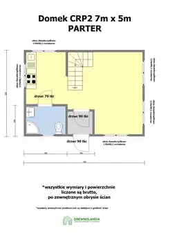 Domek mieszkalny całoroczny CRP2 PLUS - WT 2021 – 35 m² - zdjęcie 2
