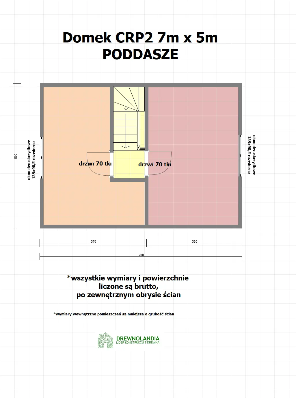 Rzut Domek mieszkalny całoroczny CRP2 PLUS - WT 2021 – 35 m²