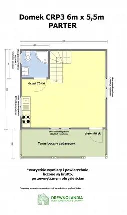 Domek mieszkalny całoroczny CRP3 PLUS - WT 2021 – 33 m² - zdjęcie 2