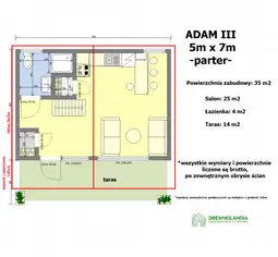 Nowoczesny domek  z antresolą Adam III 7m x 5m - zdjęcie 2
