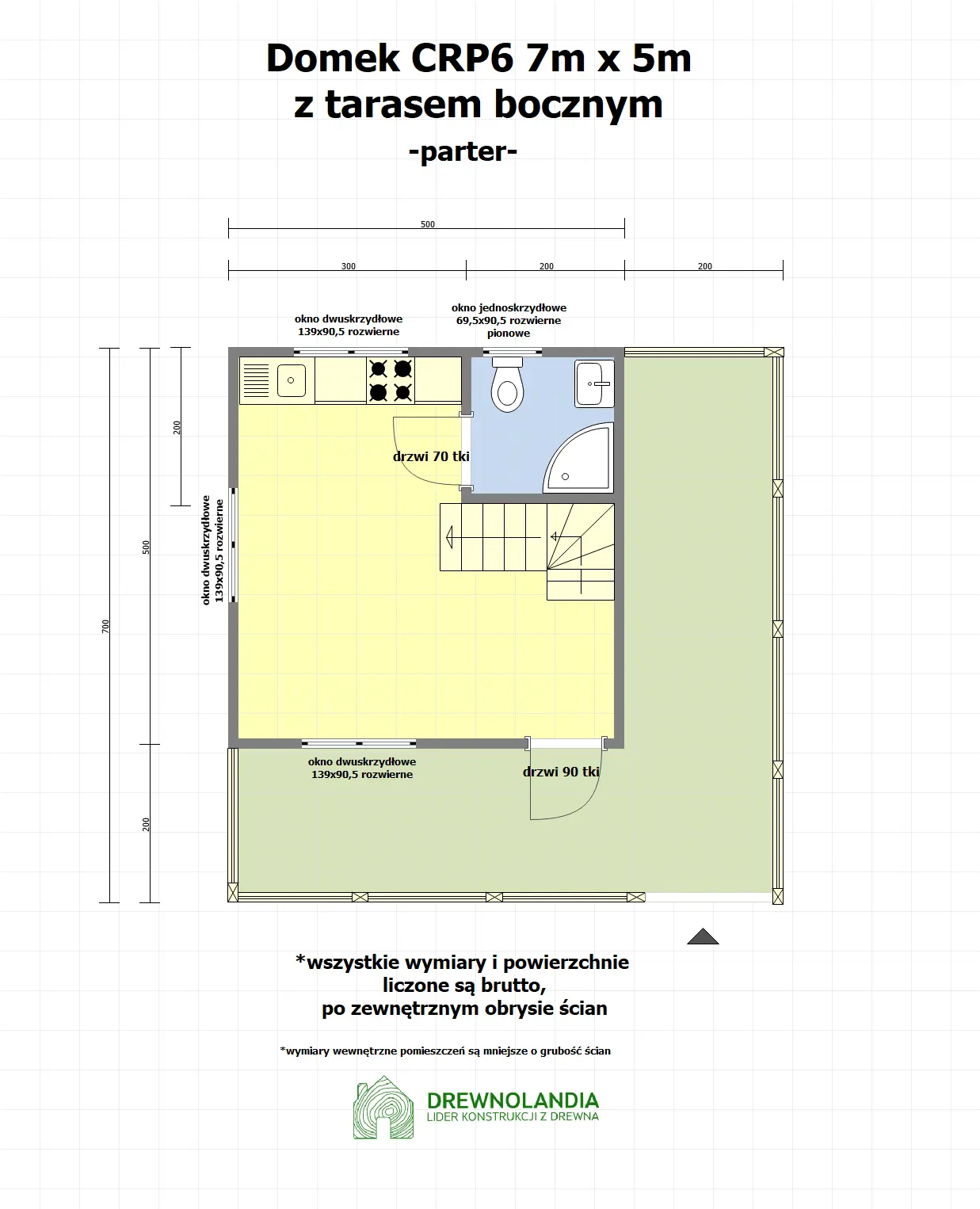 Rzut Domek mieszkalny całoroczny CRP6 PLUS - WT 2021 – 35 m²