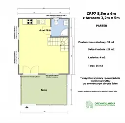 Domek mieszkalny całoroczny CRP7 PLUS - WT 2021 – 35 m² - zdjęcie 2