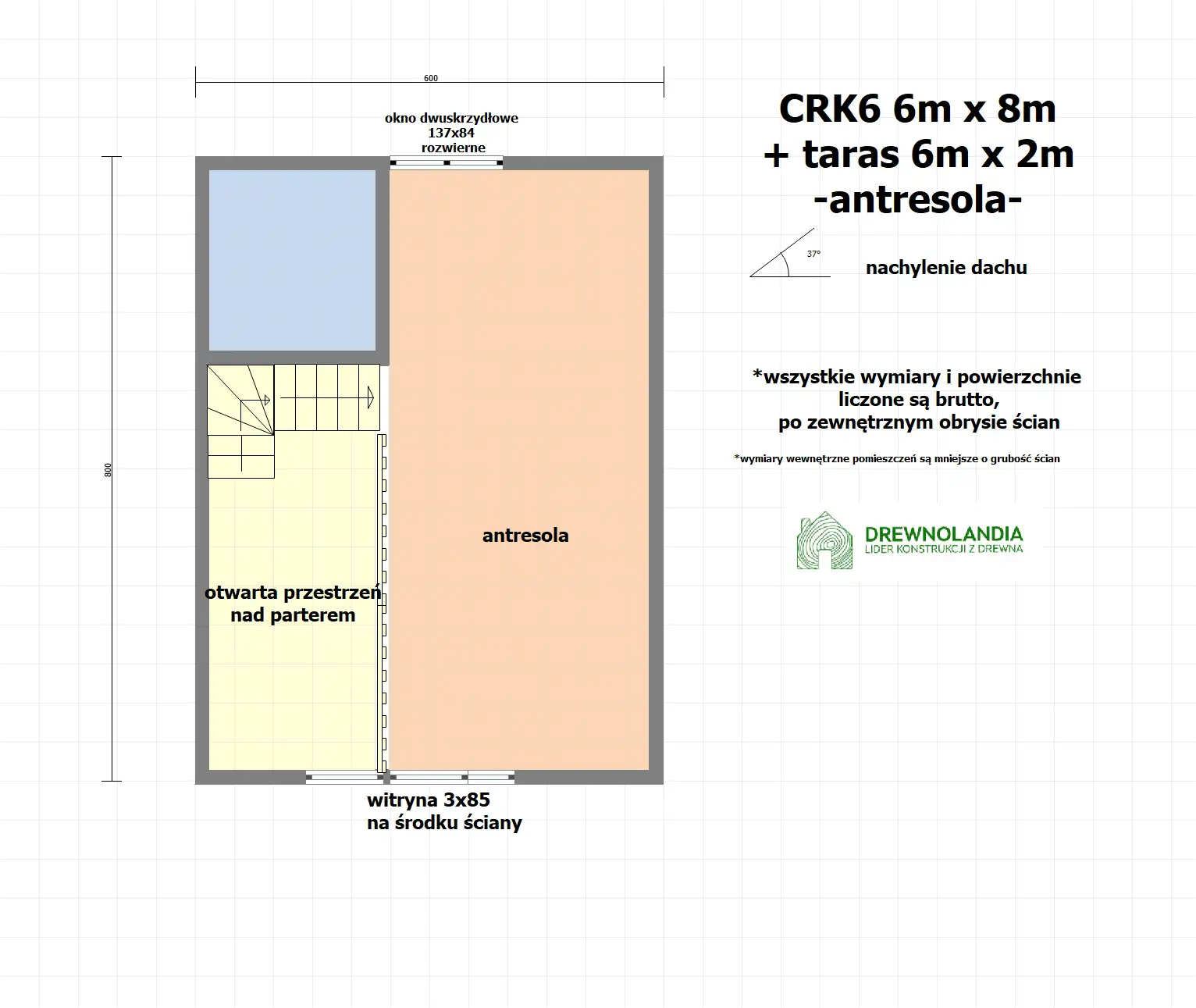 Domek rekreacyjny całoroczny CRK6 – 48 m²      