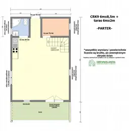 PROJEKT ARCHIWALNY - Domek rekreacyjny całoroczny CRK9 – 51 m²       - zdjęcie 2