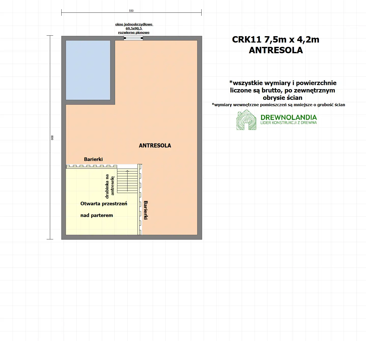 Domek rekreacyjny całoroczny CRK11 – 44 m²       