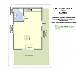 Domek rekreacyjny całoroczny CRK11 – 44 m²        - zdjęcie 2
