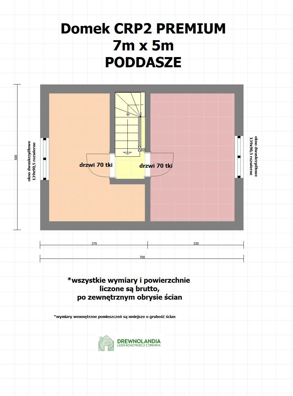 Rzut Domek mieszkalny całoroczny CRP2 PREMIUM - WT 2021 – 35 m²