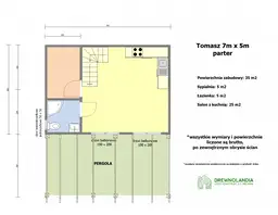 Domek Tomasz - 7x5m + taras 7x3,5m - zdjęcie 2
