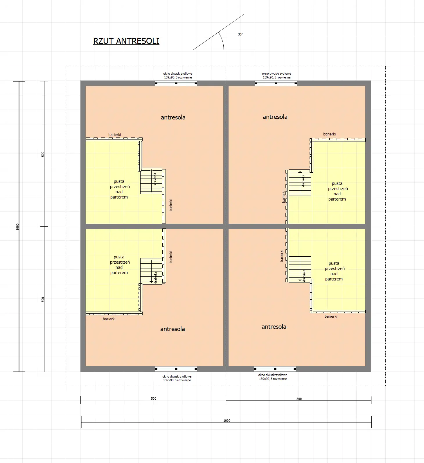 Domki na wynajem W2X4 – 100 m2 – 4 domki w 1
