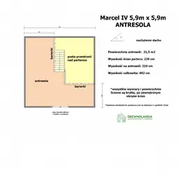 Domek Rekreacyjny z tarasem Marcel IV - 5,9 x 5,9m - zdjęcie 3
