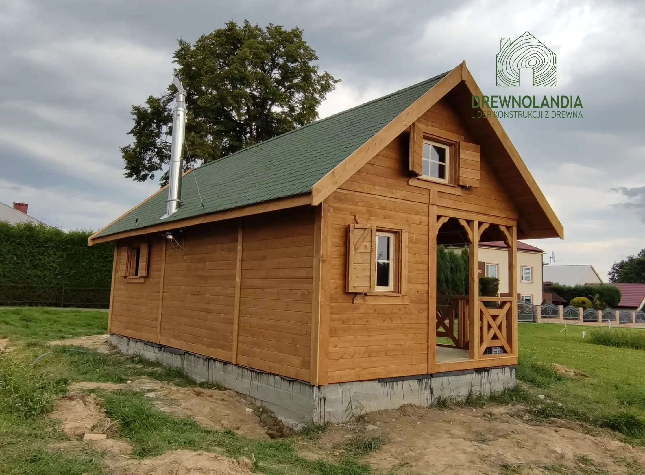 Domek ogrodowy z drewna Wiktor - 8x4m