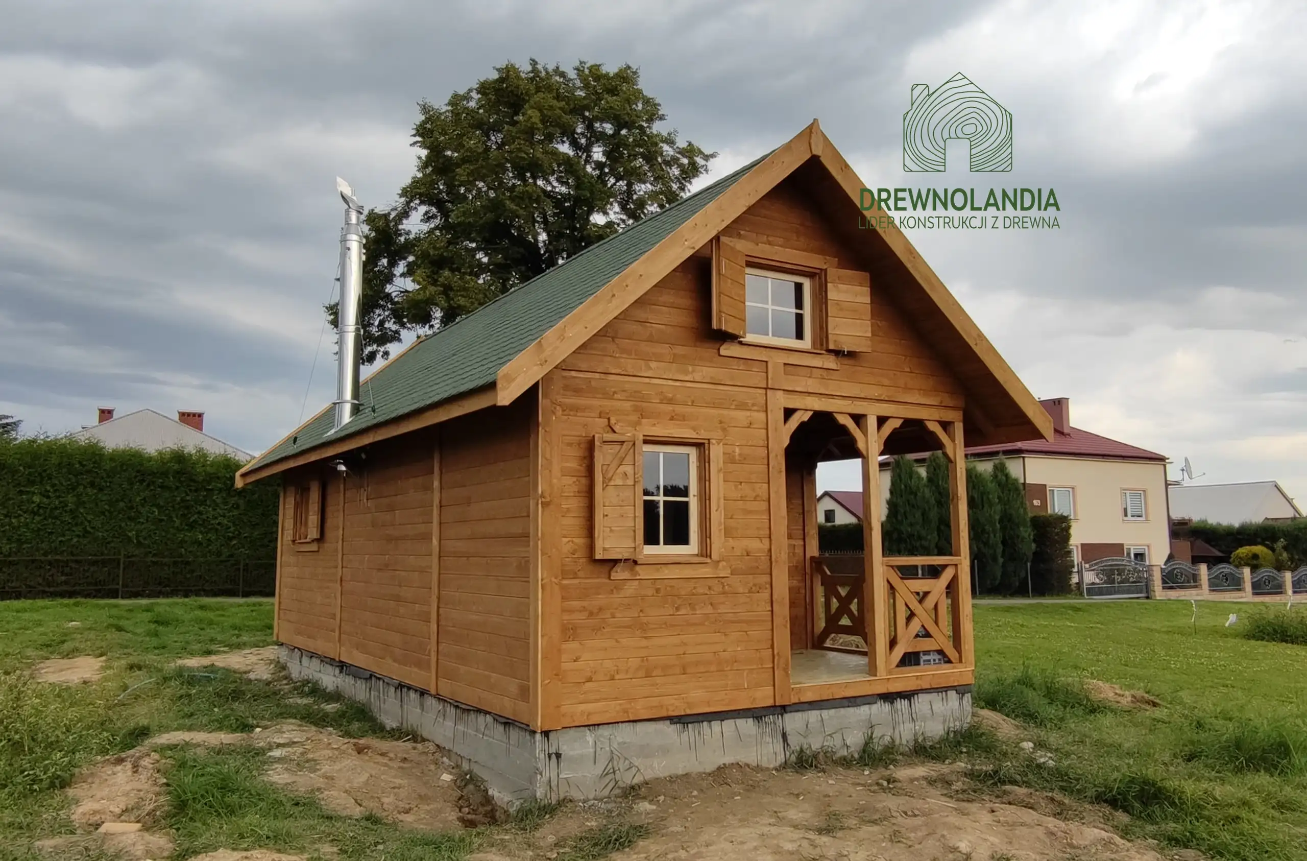 Domek ogrodowy z drewna Wiktor - 8x4m